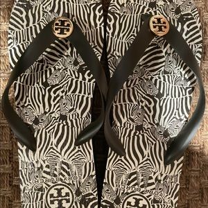 Tory Burch sandals.
